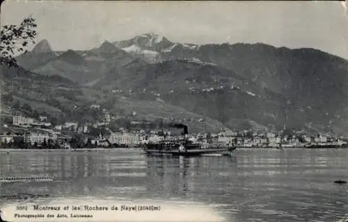 Ak Montreux Kanton Waadt Schweiz, Rochers de Naye