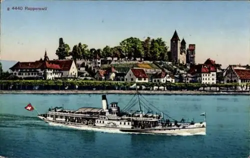 Ak Rapperswil Kanton Sankt Gallen, Dampfer Stadt Zürich
