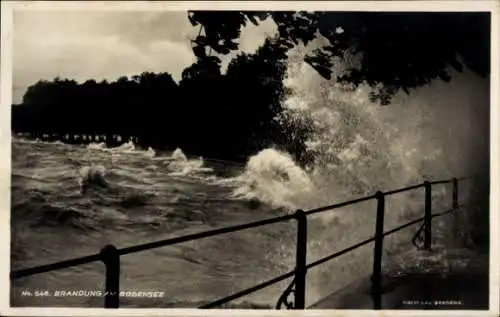 Ak Bregenz am Bodensee Vorarlberg, Brandung
