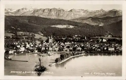 Ak Bregenz am Bodensee Vorarlberg, Gesamtansicht, Bregenzerwald