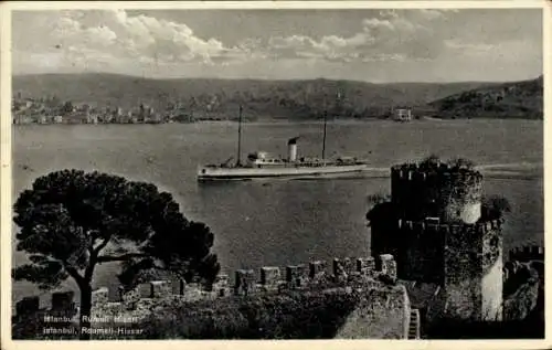 Ak Konstantinopel Istanbul Türkei, Roumeli-Hissar, Dampfer