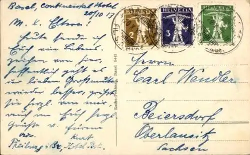 Ak Basel Stadt Schweiz, Mittlere Rheinbrücke, Kleinbasel