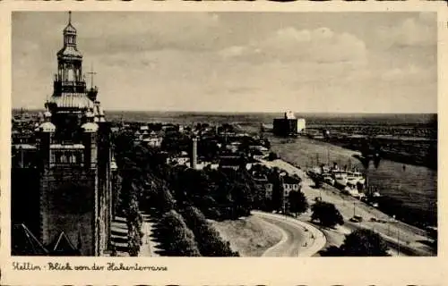 Ak Szczecin Stettin Pommern, Gesamtansicht, Hakenterrasse