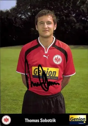 Autogrammkarte Fußball, Thomas Sobotzik, Eintracht Frankfurt
