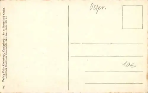 Ak Schelesnodoroschny Gerdauen Ostpreußen, Totalansicht, zerstörte Stadt