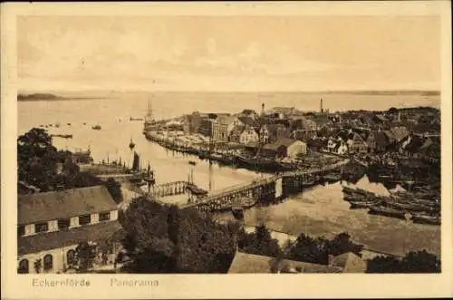 Ak Ostseebad Eckernförde, Panorama