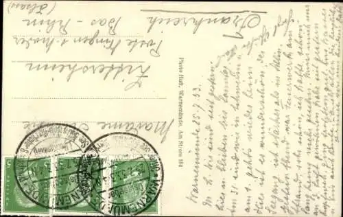 Ak Ostseebad Warnemünde Rostock, Molenkopf, Wellen