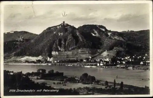 Ak Königswinter am Rhein, Drachenfels, Petersberg