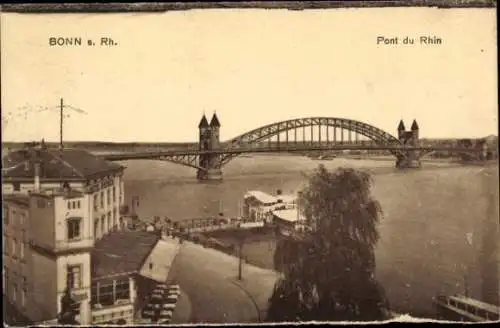 Ak Bonn am Rhein, Pont du Rhin, Rheinbrücke