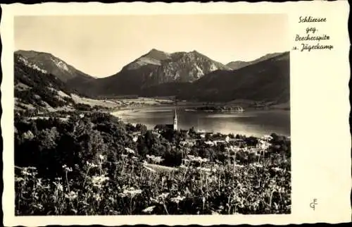 Ak Schliersee in Oberbayern, Brecherspitze, Jägerkamp