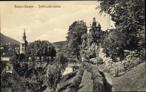 Ak Baden Baden am Schwarzwald, Schlossterrasse