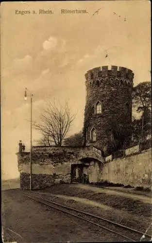 Ak Engers Neuwied am Rhein, Römerturm