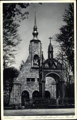 Ak Lützen im Burgenlandkreis, Gustav-Adolf-Denkmal, Kapelle