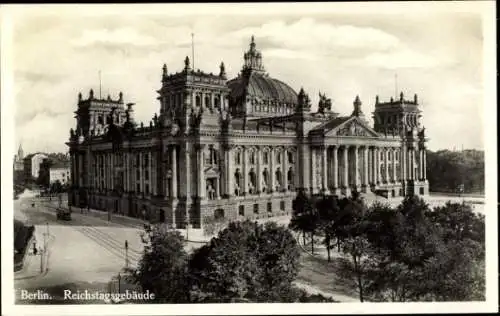 Ak Berlin Tiergarten, Reichstagsgebäude