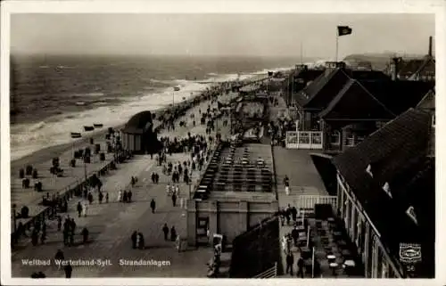 Ak Westerland auf Sylt, Strandanlagen