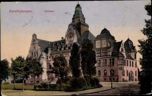 Ak Recklinghausen im Ruhrgebiet, Rathaus