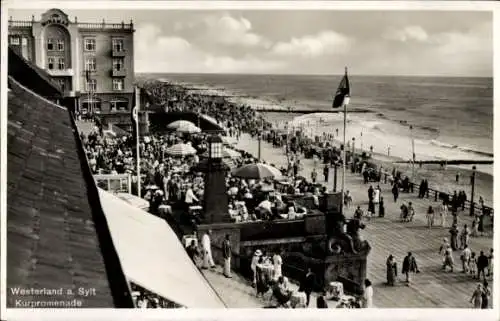 Ak Westerland auf Sylt, Kurpromenade