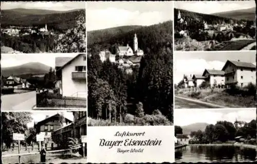 Ak Bayerisch Eisenstein im Bayrischen Wald Niederbayern, Teilansicht, Panorama