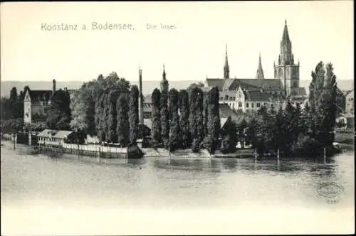 Ak Konstanz am Bodensee, Insel