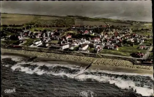 Ak Nordseebad Wangeroog Wangerooge in Ostfriesland, Luftbild, Gesamtansicht