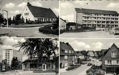 Ak Itzehoe Tegelhörn, Jakobi Kirche, Amselweg, Hochhaus