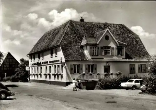 Ak Conweiler Straubenhardt am Schwarzwald, Gasthaus Metzgerei zum Rössle