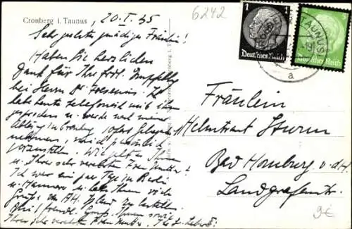 Ak Kronberg im Taunus, Teilansicht