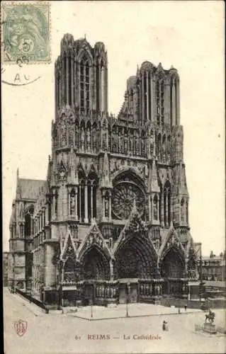 Ak Reims Marne, Kathedrale