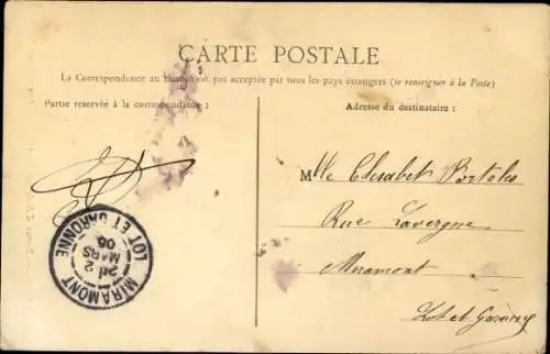 Ak Laval Mayenne, Statue Ambroise Paré