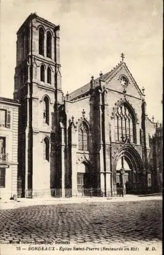 Ak Bordeaux Gironde, Kirche St. Pierre