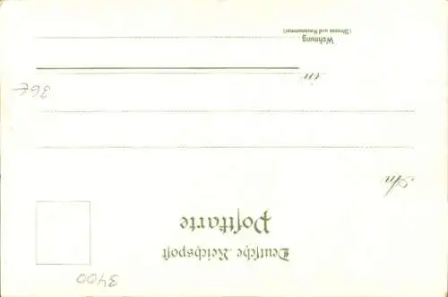Litho Göttingen in Niedersachsen, Rathaus, St. Johanniskirche, Weender Straße