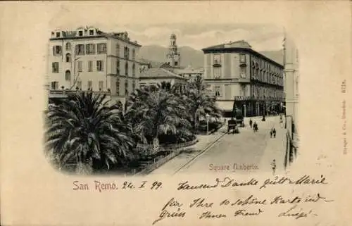 Ak San Remo Ligurien, Umberto Straße