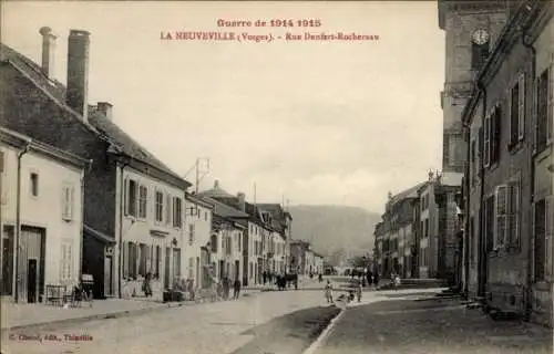 Ak La Neuveville Lothringen Vosges, Rue Denfert Rochereau