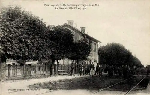 Ak Praye sous Vaudémont Meurthe et Moselle, Gare