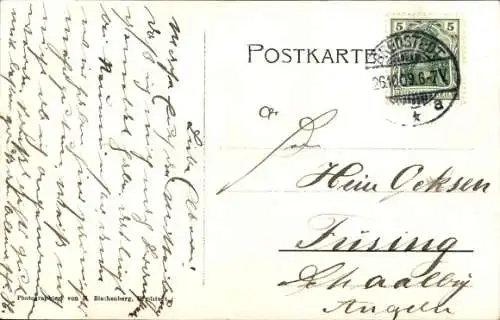 Ak Bredstedt in Nordfriesland, Bahnhofstraße, Rathaus, Friedrichsallee, Anlagen