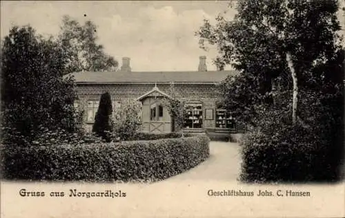 Ak Norgaardholz Flensburger Förde, Geschäftshaus Johs. C. Hansen