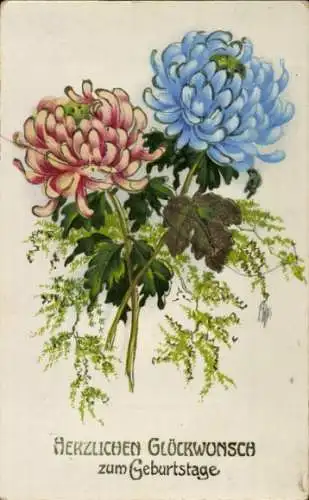 Ak Glückwunsch Geburtstag, Blumen