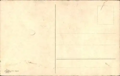 Scherenschnitt Ak Kind mit Blumenkorb, Blumenwiese, Schmetterling