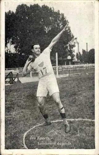 Ak Kugelstoßer vor dem Wurf
