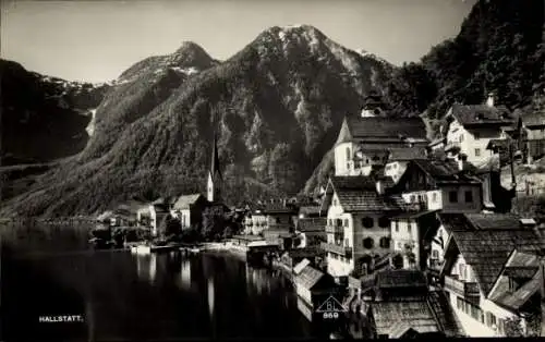 Ak Hallstatt im Salzkammergut Oberösterreich, Teilansicht, Kirche