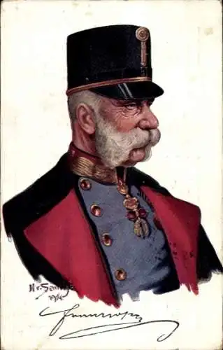 Künstler Ak Santis, N. v., Kaiser Franz Joseph I., Portrait