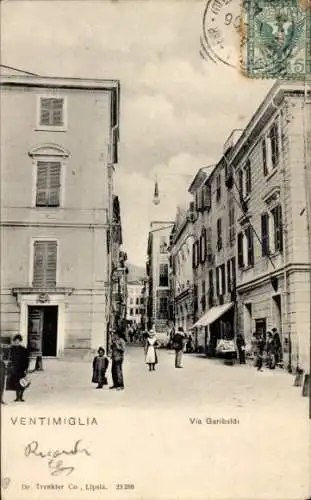 Ak Ventimiglia Liguria, Via Garibaldi