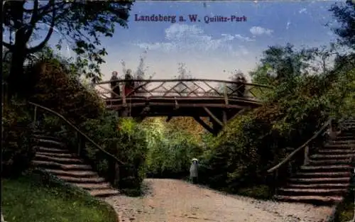 Ak Gorzów Wielkopolski Landsberg an der Warthe Ostbrandenburg, Quilitz-Park