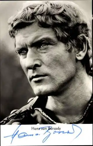 Ak Schauspieler Hans von Borsody als Arminius, Portrait, Autogramm