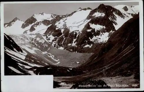 Ak Neustift im Stubaital in Tirol, Alpeiner-Ferner von der Franz Senn Hütte