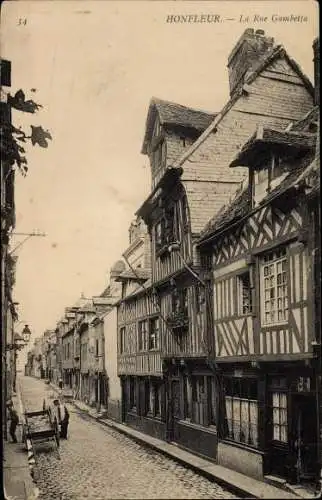 Ak Houlgate Calvados, La Rue Gambetta