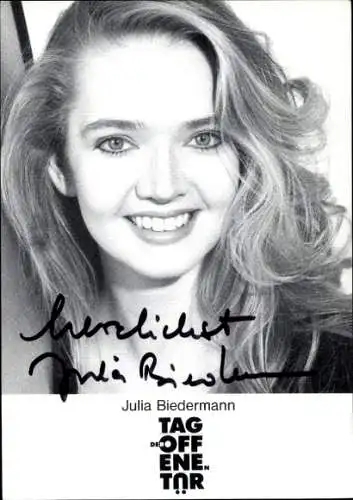 Ak Schauspielerin Julia Biedermann, Portrait, Autogramm