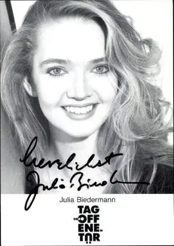 Ak Schauspielerin Julia Biedermann, Portrait, Autogramm