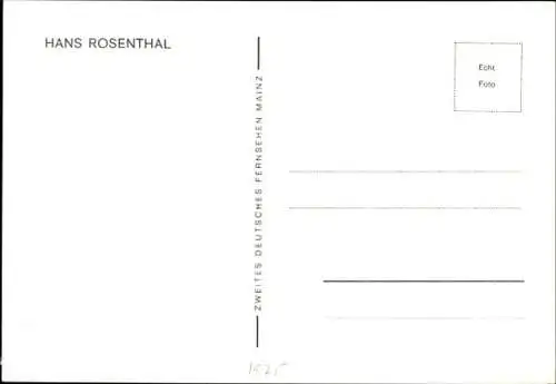 Ak Regisseur, Schauspieler und Moderator Hans Rosenthal, Portrait, Autogramm, Anzug, Krawatte