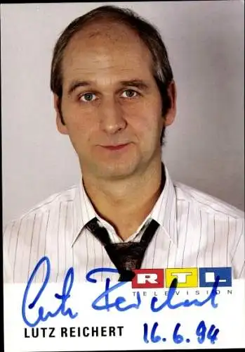 Ak Schauspieler Lutz Reichert, Portrait, Autogramm, RTL